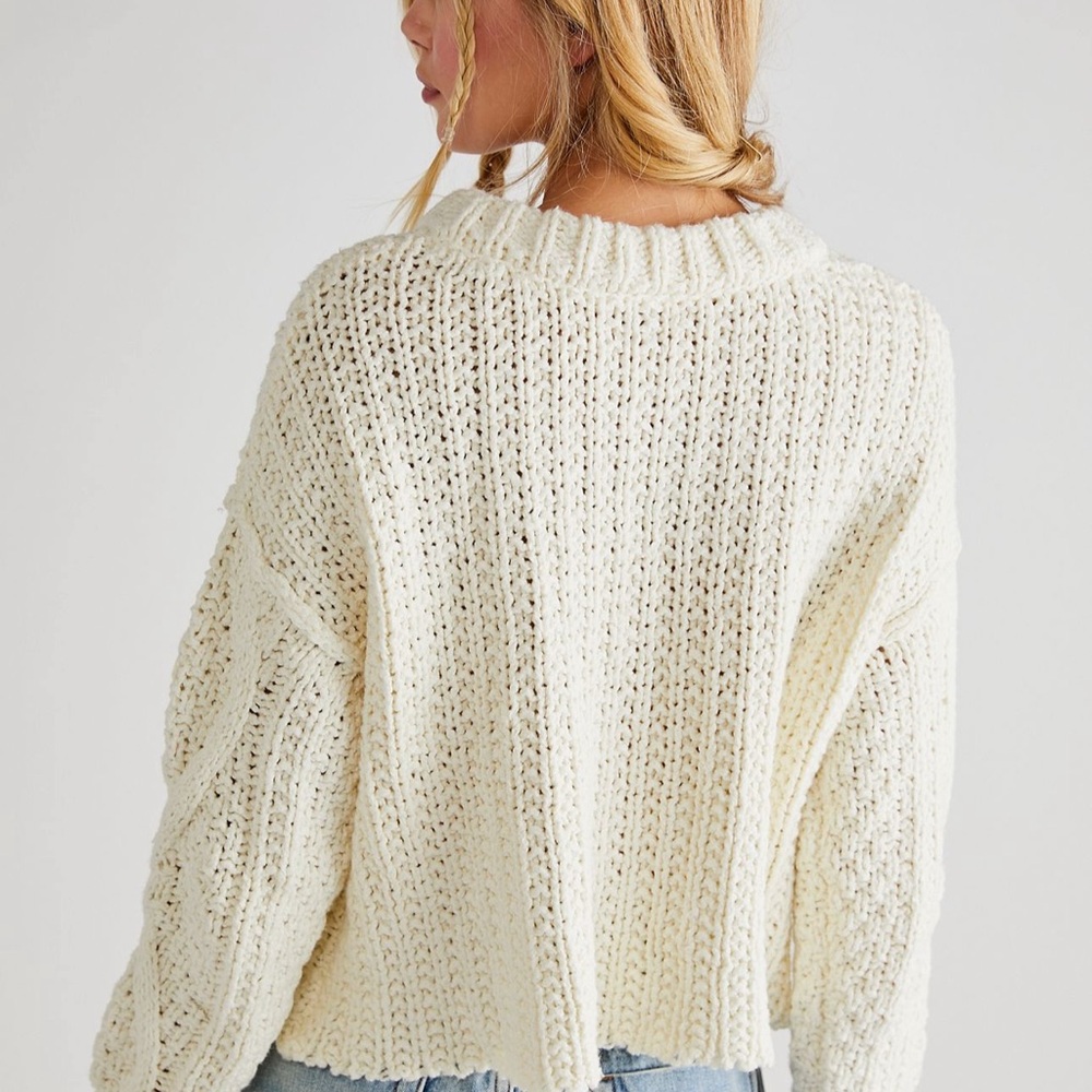 Free People Cutting Edge Cable Pullover - Picture 2 of 6